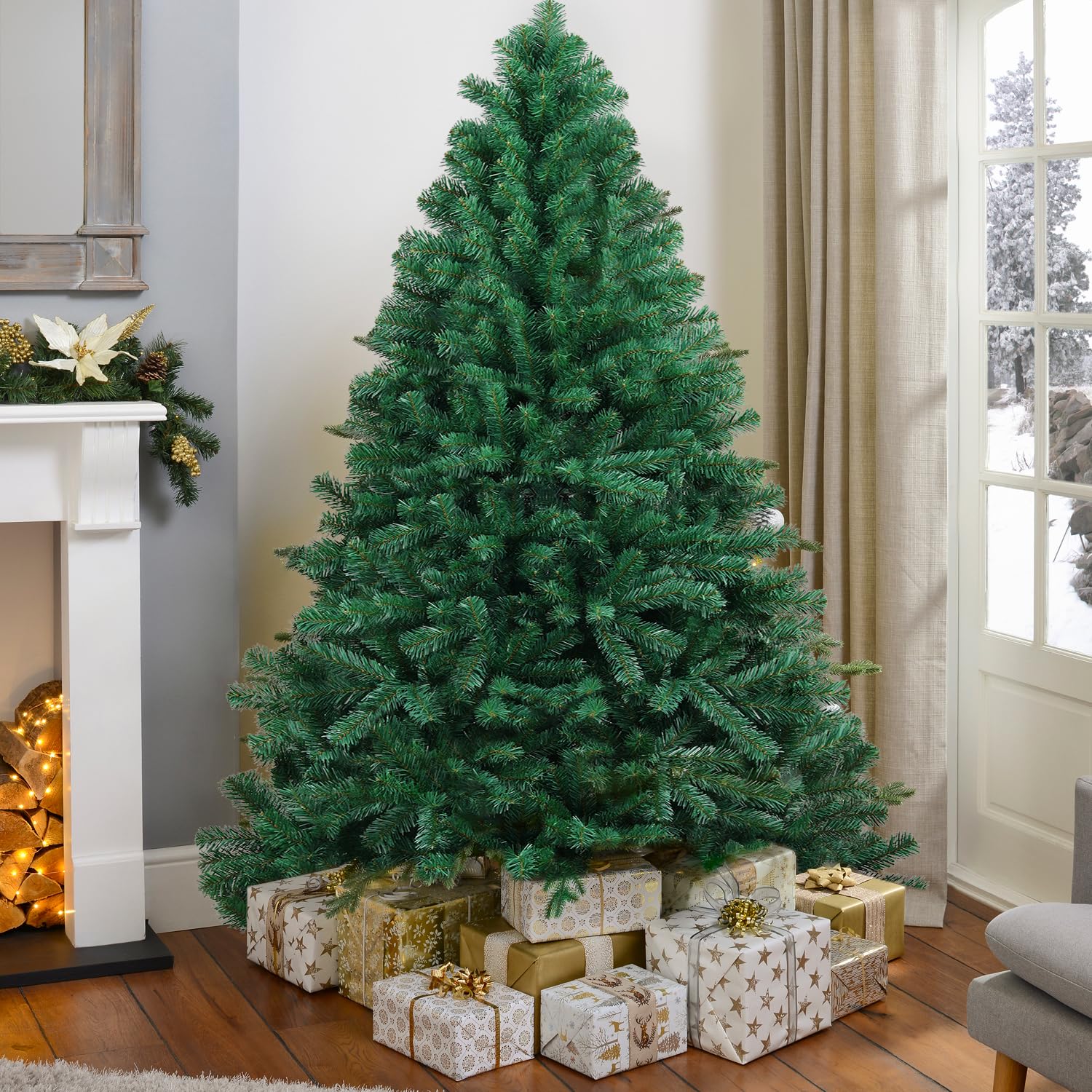 Amazon.com: COMHOMA Christmas Tree 6ft, Artificial Green